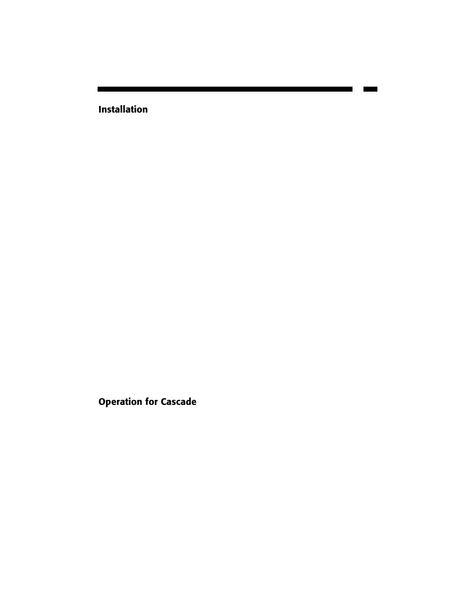 3installation, Operation for cascade | StarTech.com ST224MX 2 x 4 High Resolution Matrix VGA Video Switch (Gray) User Manual | Page 5 / 8