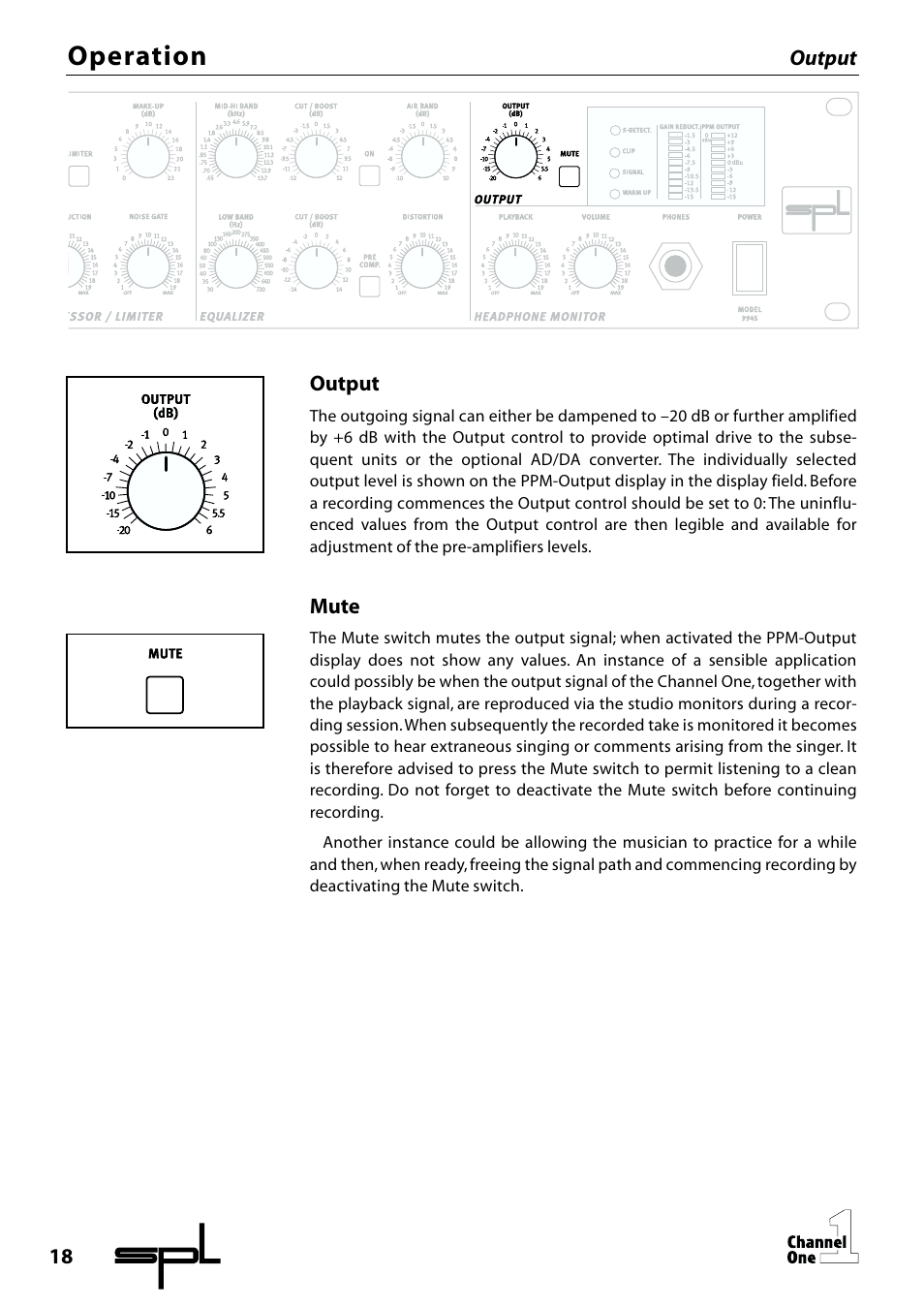 Operation | SPL Channel One Channel Strip User Manual | Page 18 / 28