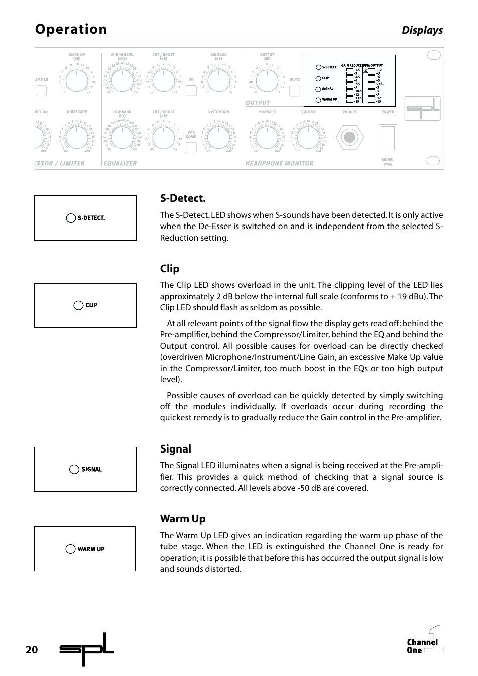 Operation | SPL Channel One Channel Strip User Manual | Page 20 / 28