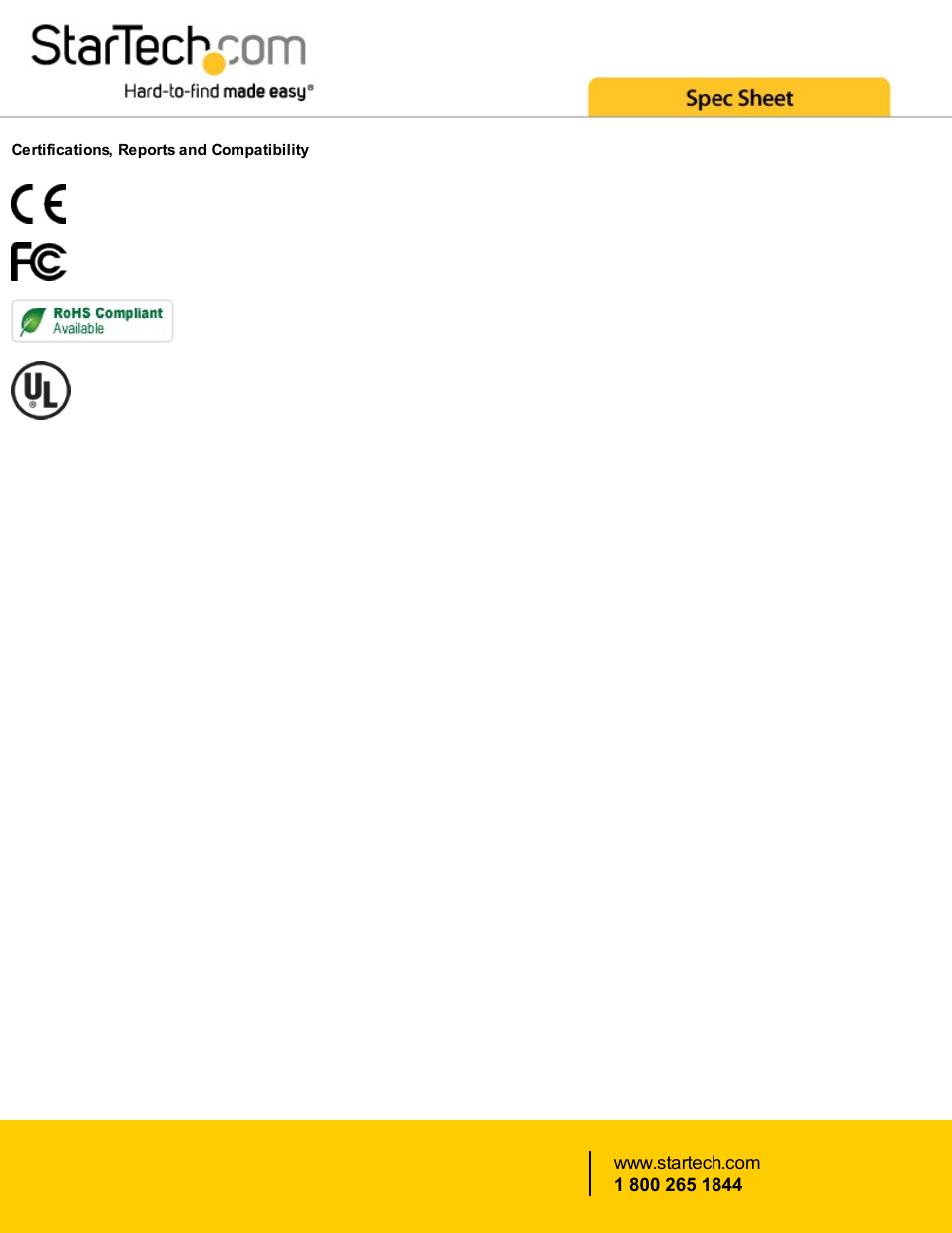 StarTech.com Gigabit 850nm Multi Mode SFP Fiber Optical Transceiver - LC 550m User Manual | Page 3 / 3