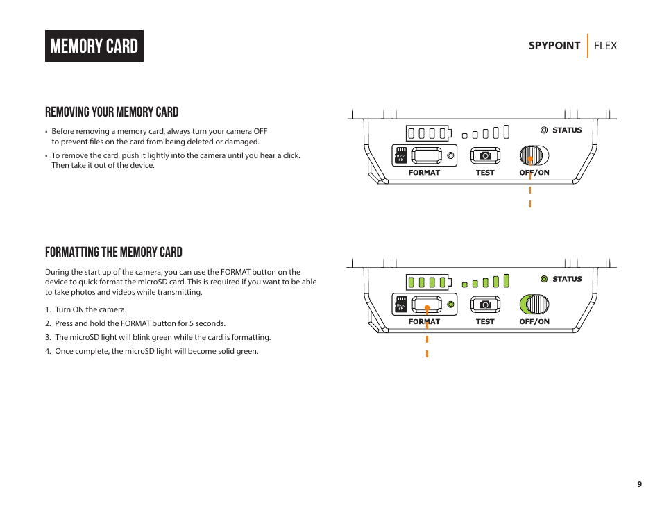 SPYPOINT FLEX-G36 Cellular Trail Camera (2-Pack) User Manual | Page 9 / 24