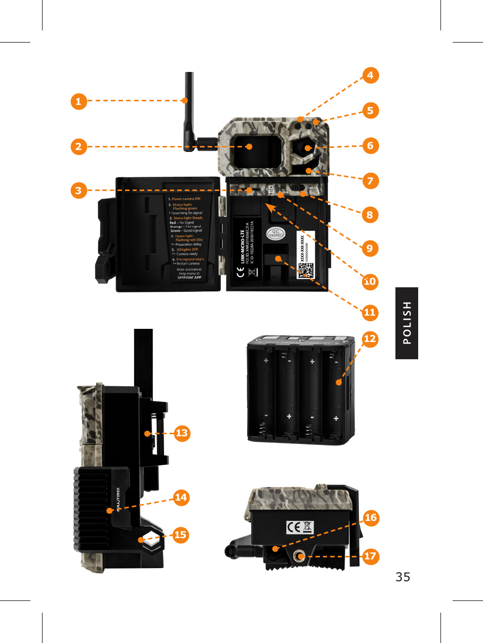 SPYPOINT LINK-MICRO-LTE-V Cellular Trail Camera (Verizon Data Plan) User Manual | Page 35 / 92