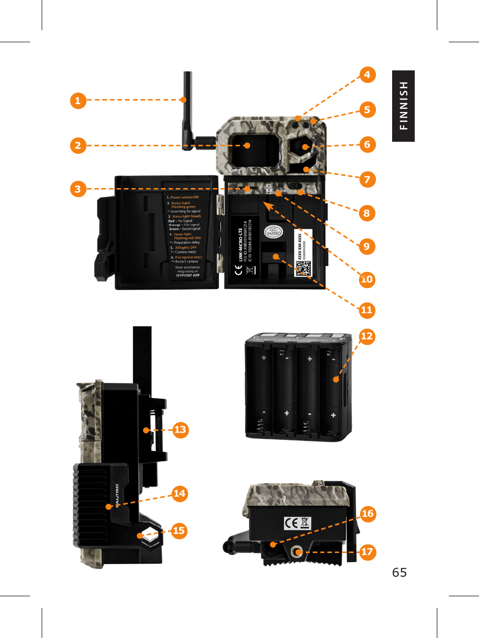SPYPOINT LINK-MICRO-LTE-V Cellular Trail Camera (Verizon Data Plan) User Manual | Page 65 / 92