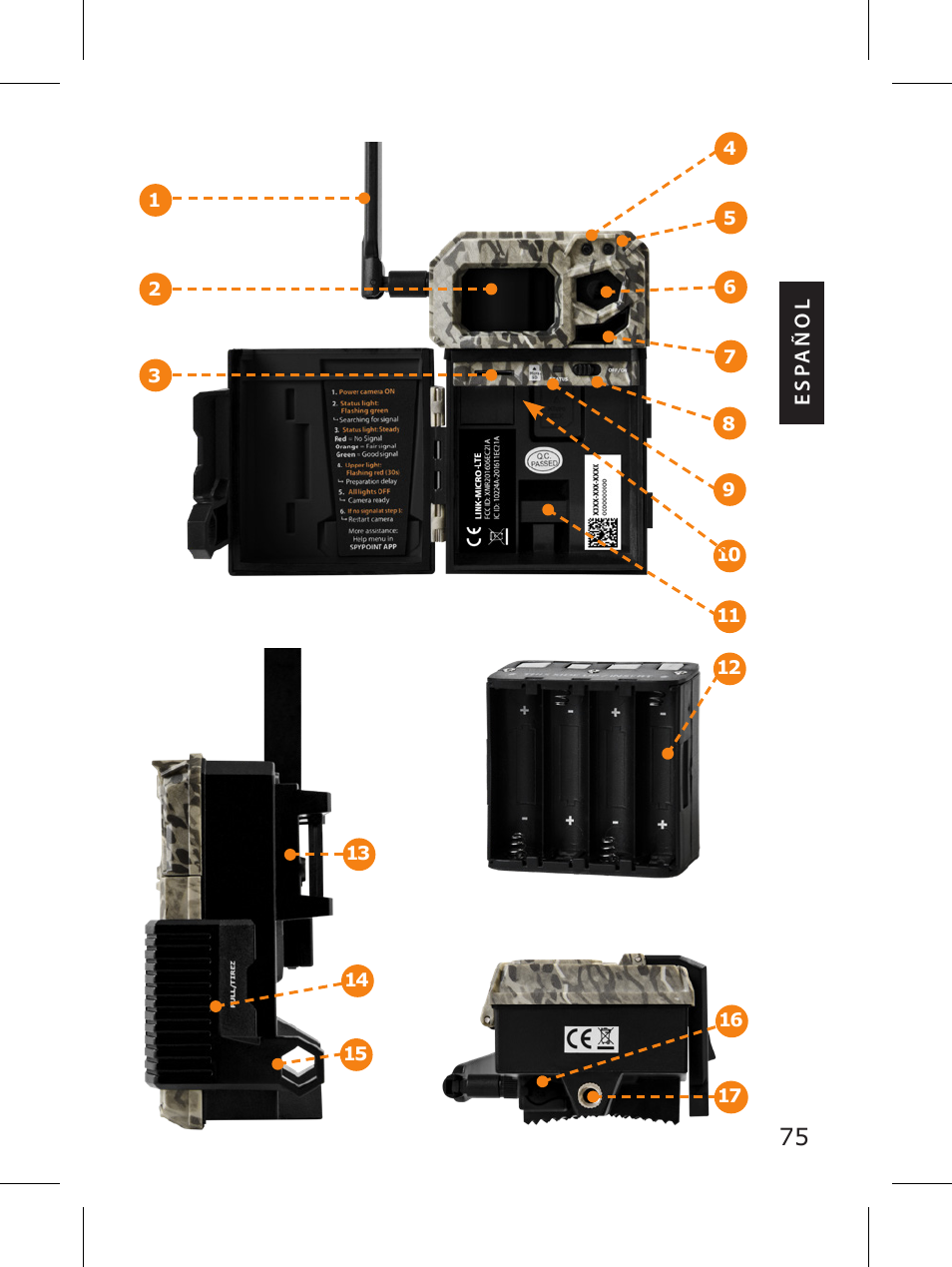 SPYPOINT LINK-MICRO-LTE-V Cellular Trail Camera (Verizon Data Plan) User Manual | Page 75 / 92