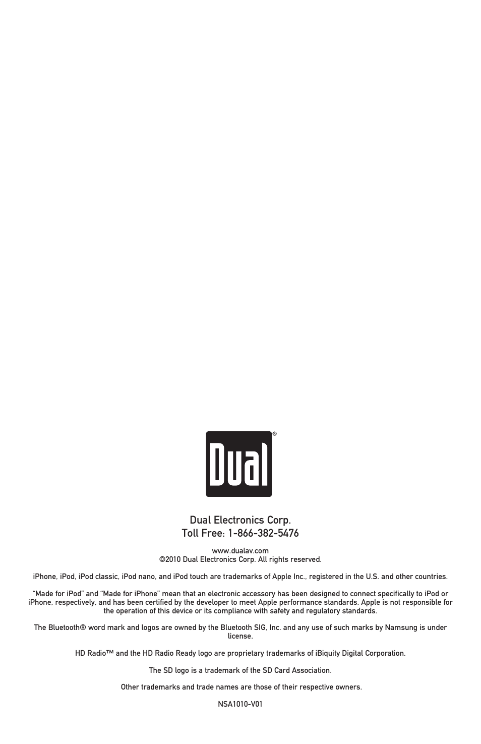 Dual XML8150 User Manual | Page 32 / 32