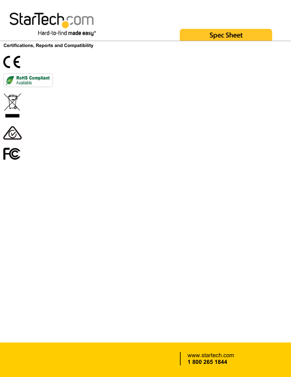 StarTech.com HDMI Signal Booster User Manual | Page 4 / 4