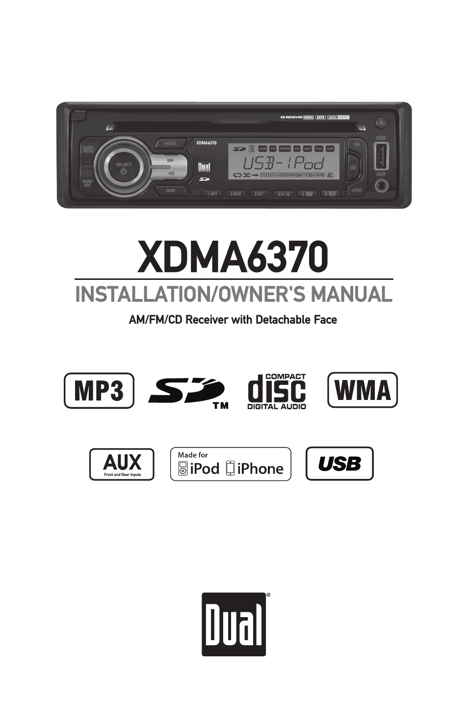 Dual WMA XDMA6370 User Manual | 28 pages