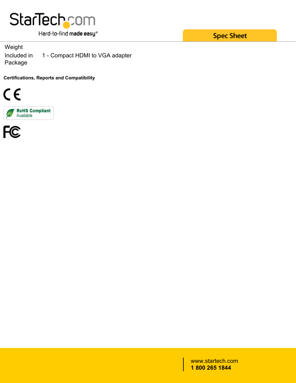 StarTech.com HDMI to VGA Compact Converter with Audio User Manual | Page 4 / 4