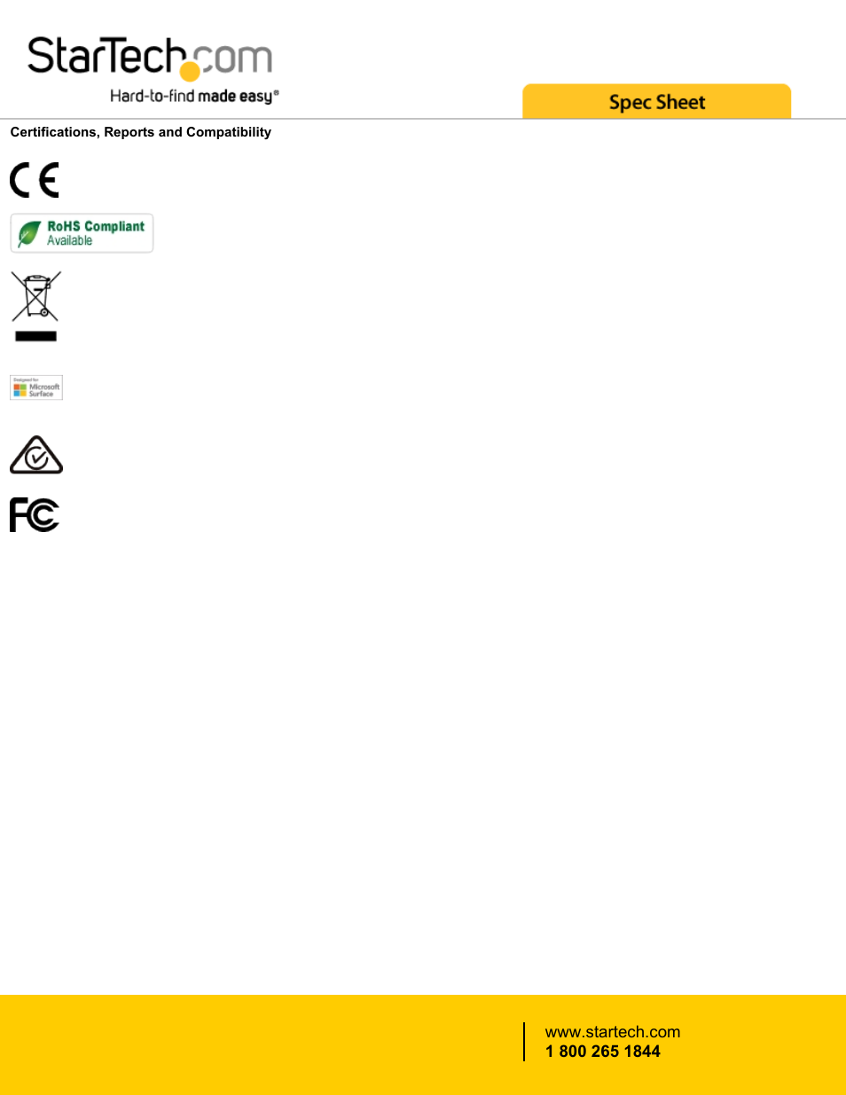 StarTech.com Mini DisplayPort Male to Dual DisplayPort Female MST Hub (USB Powered) User Manual | Page 6 / 6