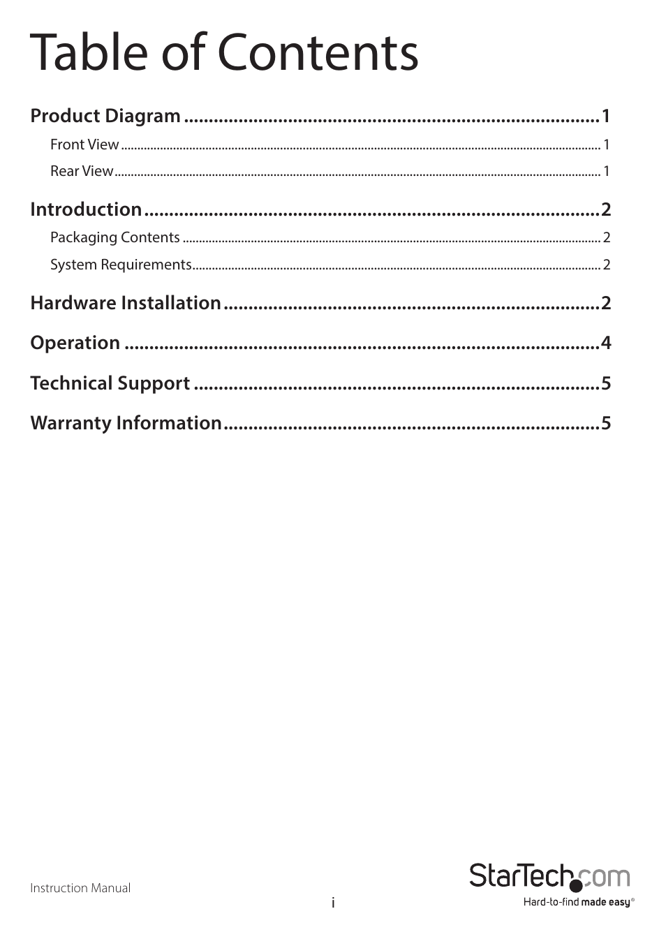 StarTech.com VGA to HDMI Converter and Scaler User Manual | Page 3 / 9
