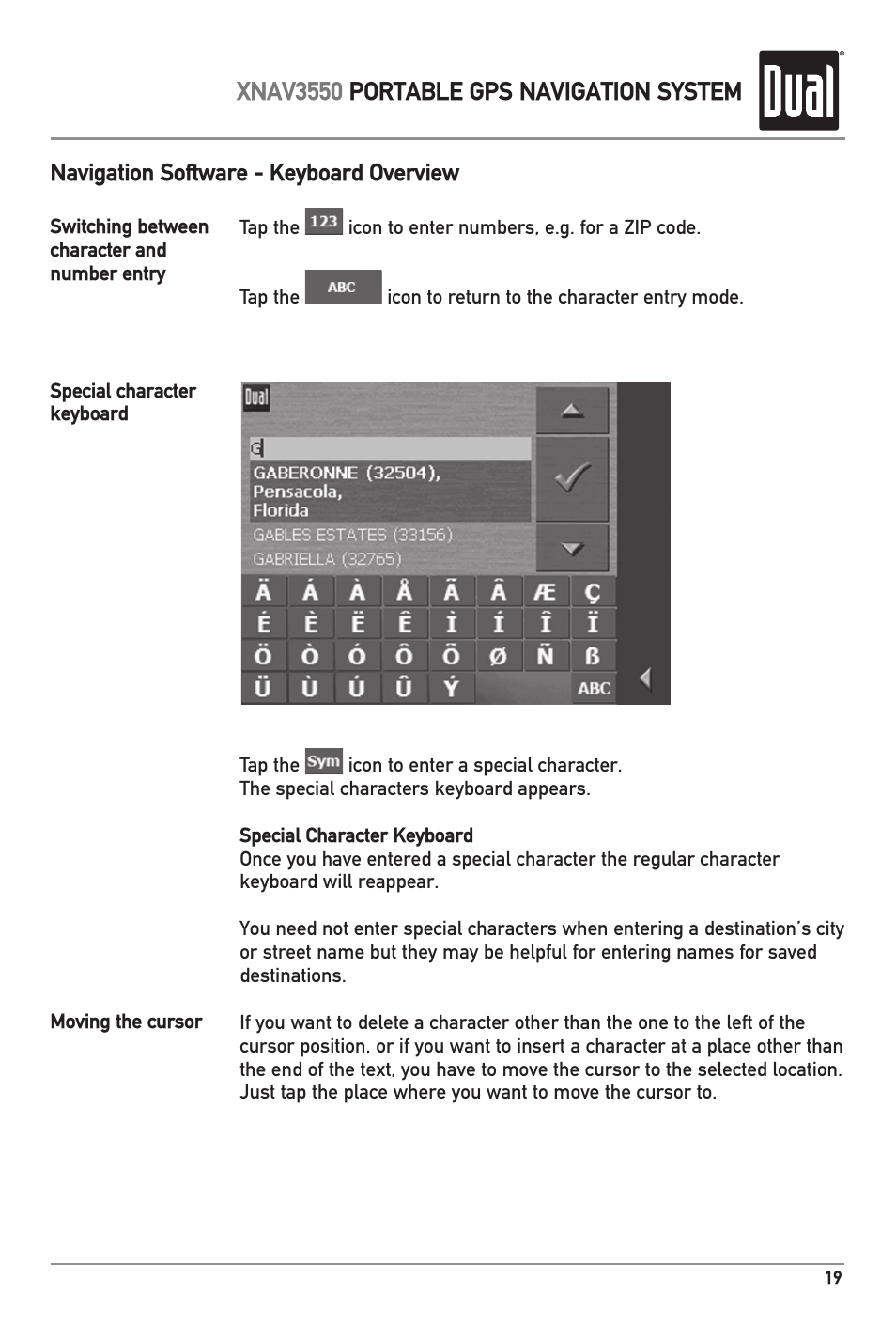 Xnav3550 portable gps navigation system | Dual XNAV3550 User Manual | Page 21 / 36