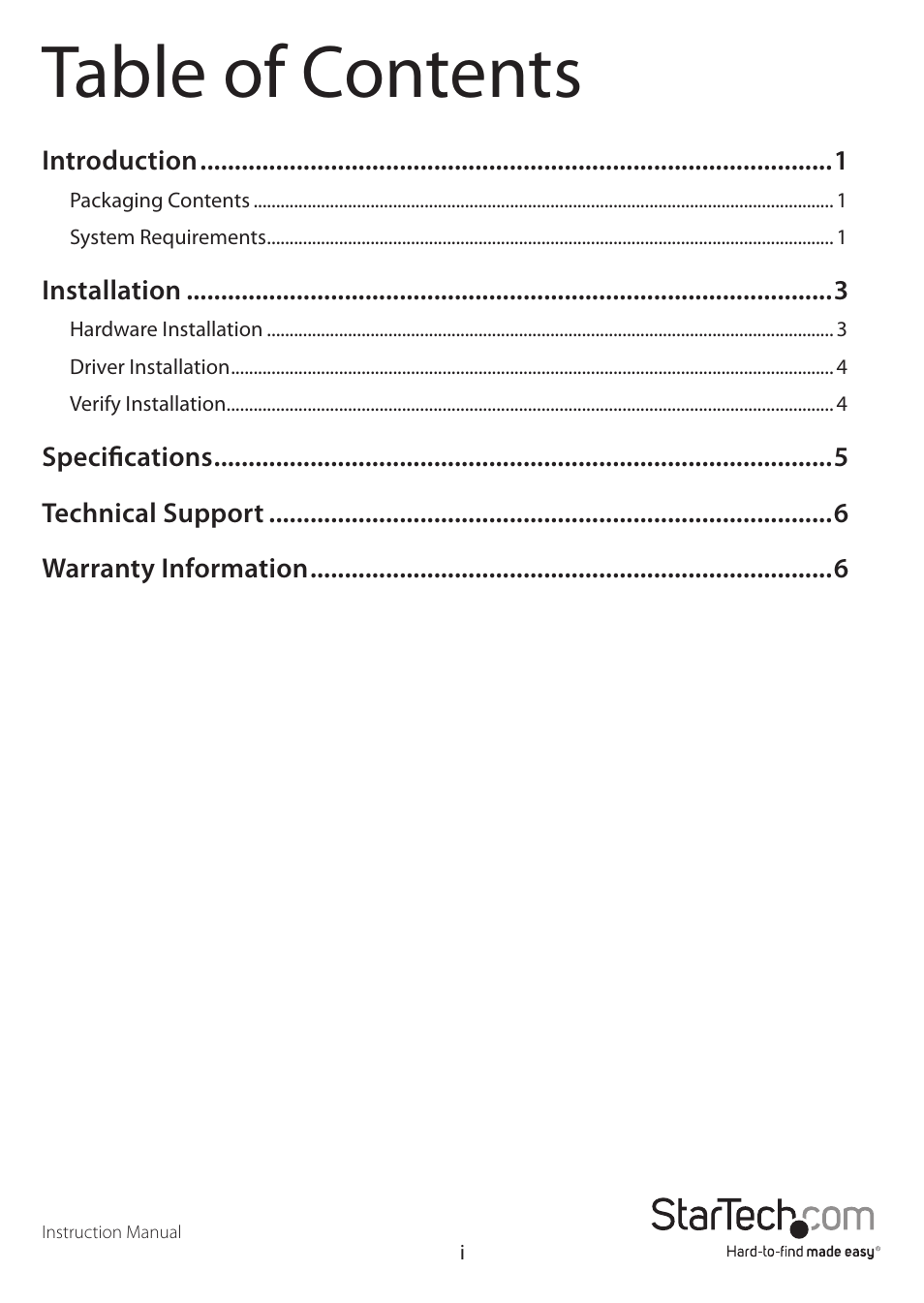 StarTech.com 1-Port Dual Profile PCIe Gigabit Network Server Adapter NIC Card User Manual | Page 3 / 10