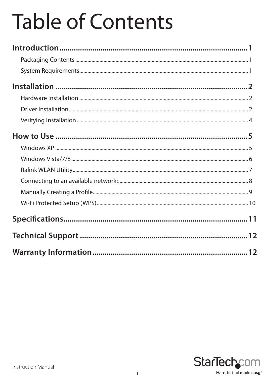 StarTech.com 300 Mb/s PCIe 802.11 b/g/n Wireless Network Adapter User Manual | Page 3 / 16