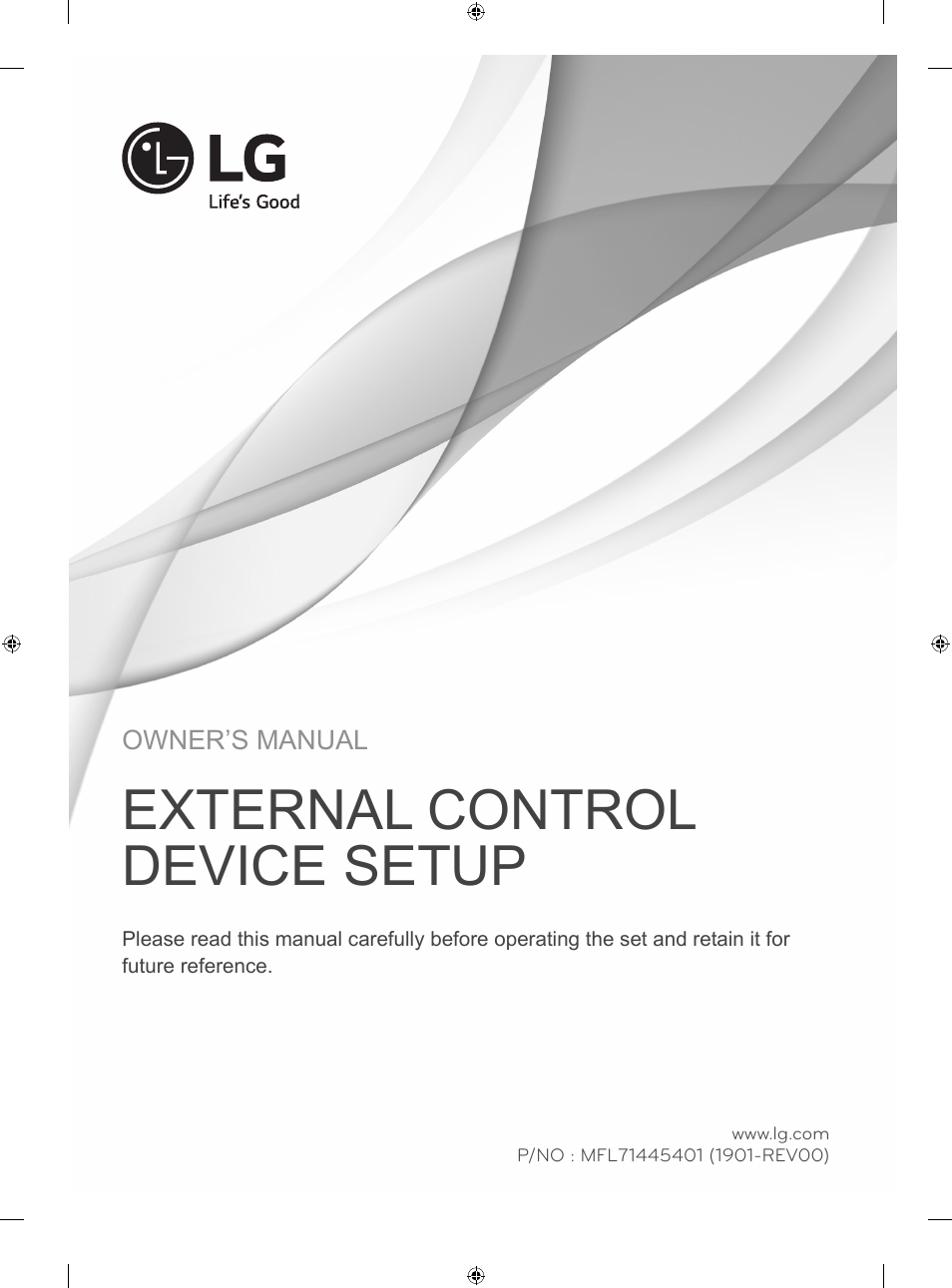External control device setup | LG Objet Collection Pose 48" 4K HDR Smart OLED TV User Manual | Page 17 / 29