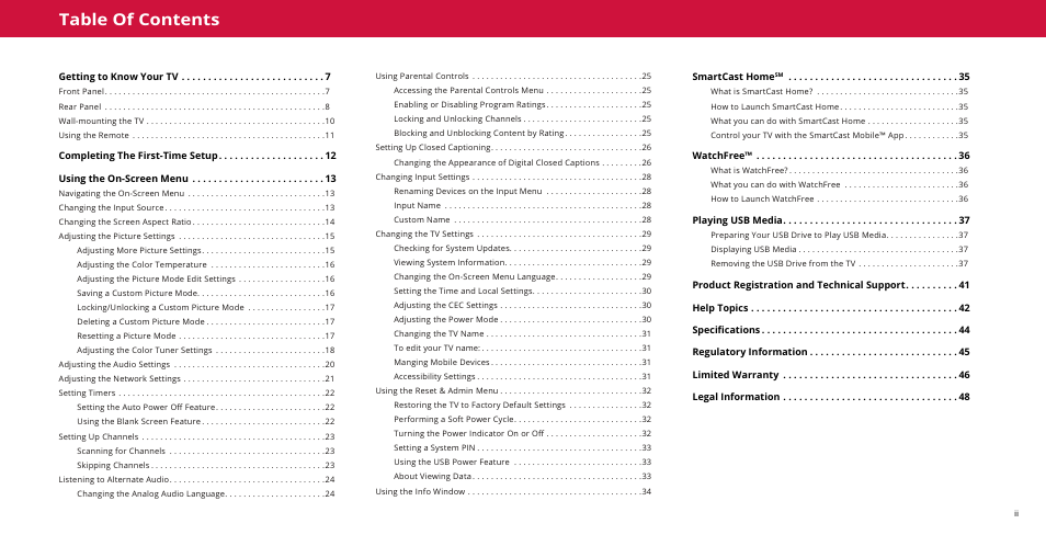 Vizio M-Series Quantum Q7-J01 58" Class HDR 4K UHD Smart Quantum Dot LED TV User Manual | Page 2 / 48