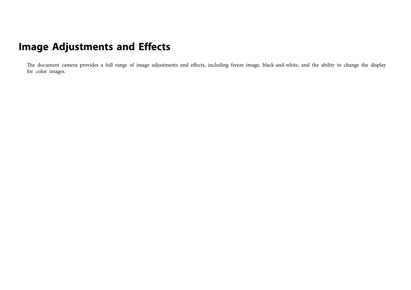 Image adjustments and effects | Epson DC-30 Wireless Document Camera User Manual | Page 40 / 64