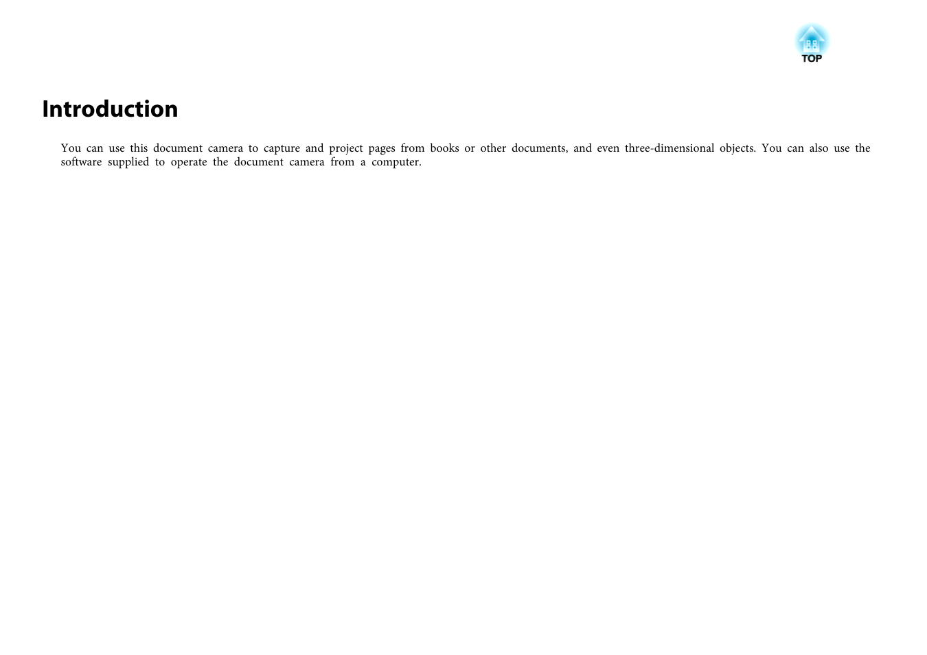 Introduction | Epson DC-13 Document Camera User Manual | Page 10 / 62