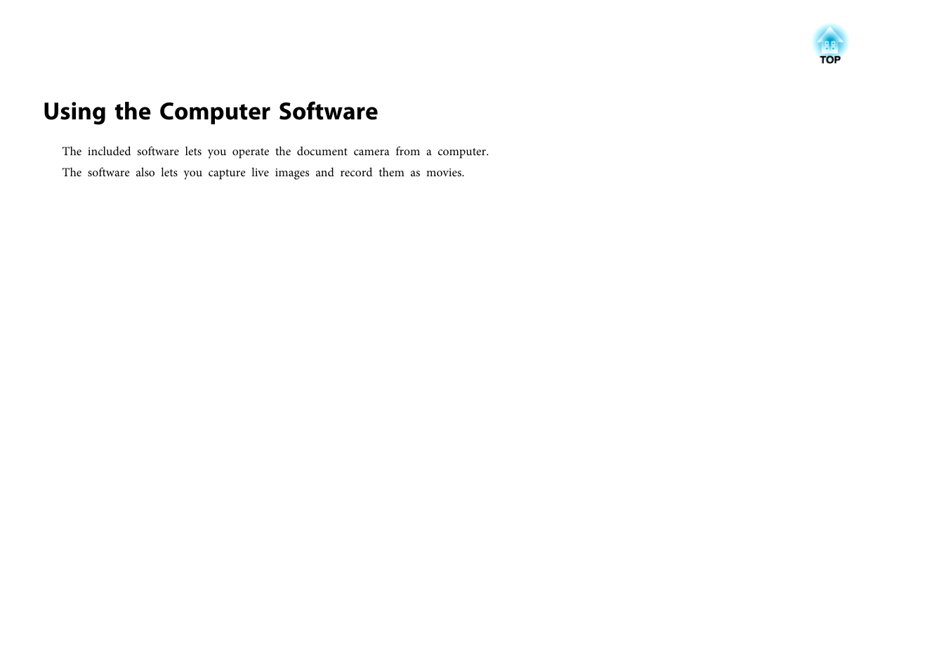 Using the computer software | Epson DC-13 Document Camera User Manual | Page 43 / 62