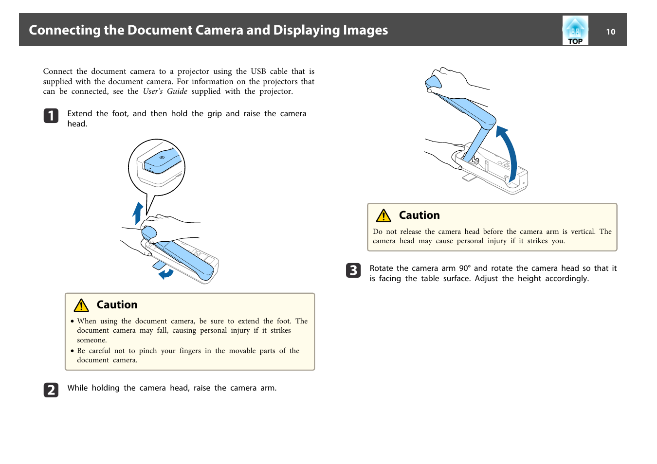 Epson DC-07 Document Camera User Manual | Page 10 / 32