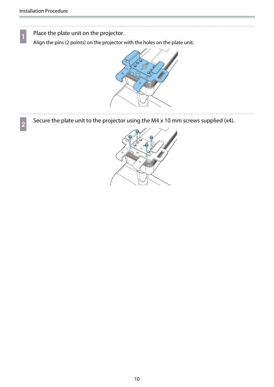 Epson Lighting Track Mount for LightScene EV-105 (Black) User Manual | Page 11 / 20