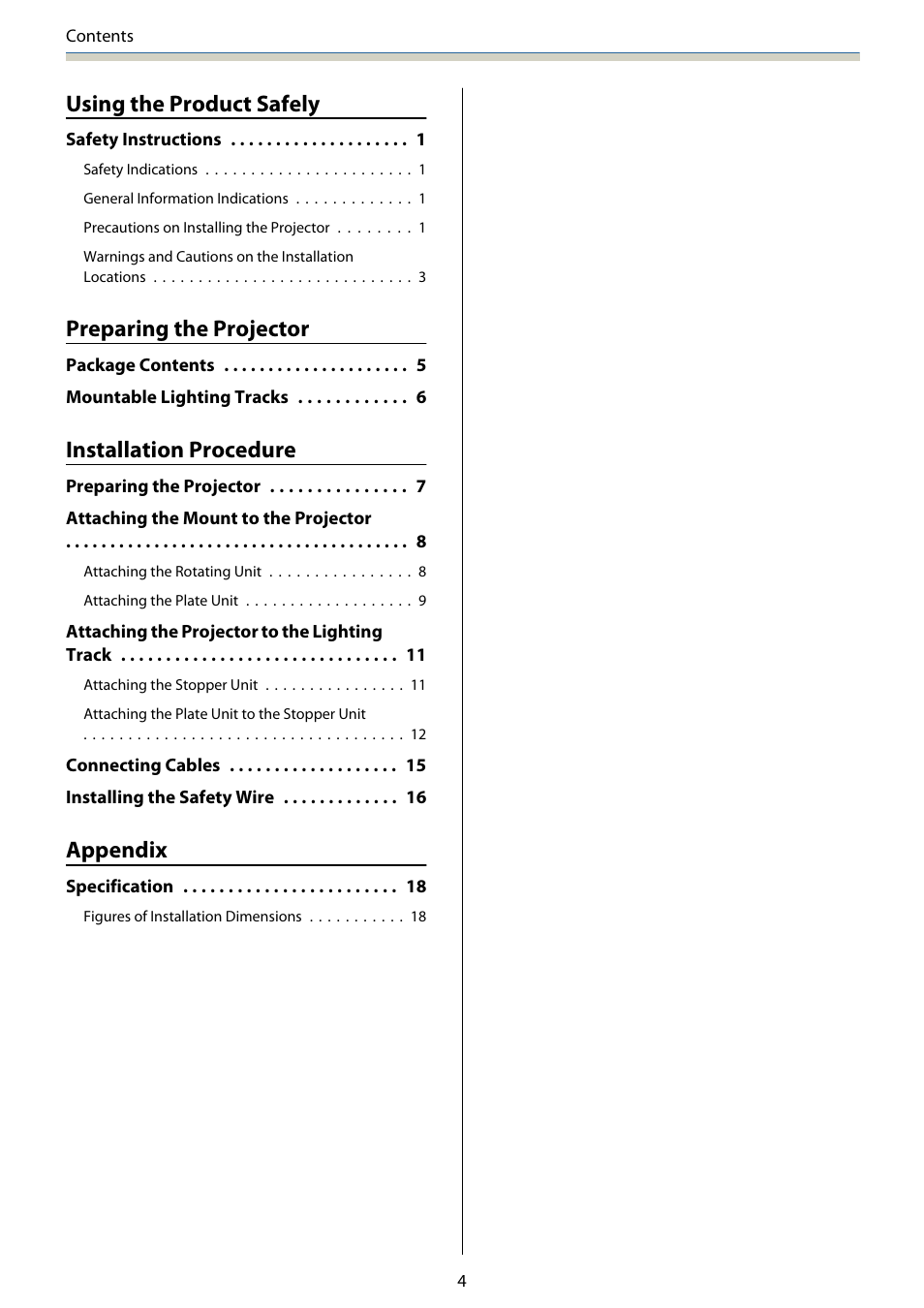Epson Lighting Track Mount for LightScene EV-105 (Black) User Manual | Page 5 / 20