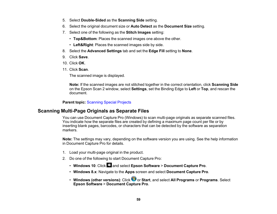 Epson DS-1630 Flatbed Color Document Scanner User Manual | Page 59 / 115