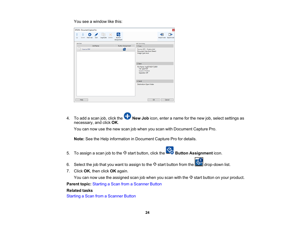 Epson WorkForce DS-6500 Document Scanner User Manual | Page 24 / 95