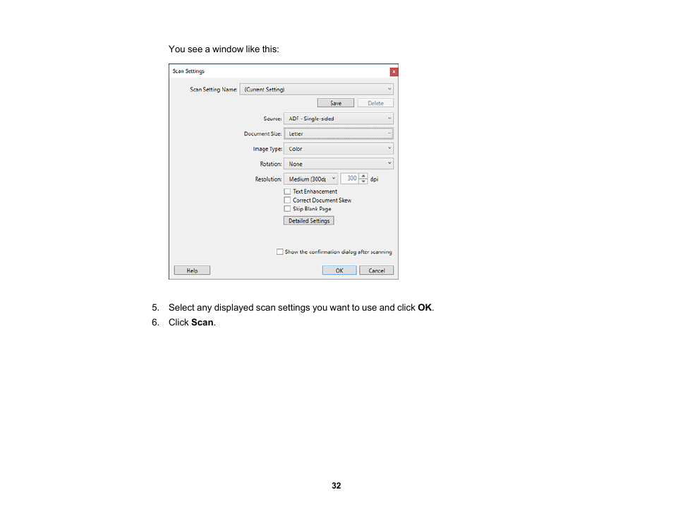 Epson WorkForce DS-6500 Document Scanner User Manual | Page 32 / 95