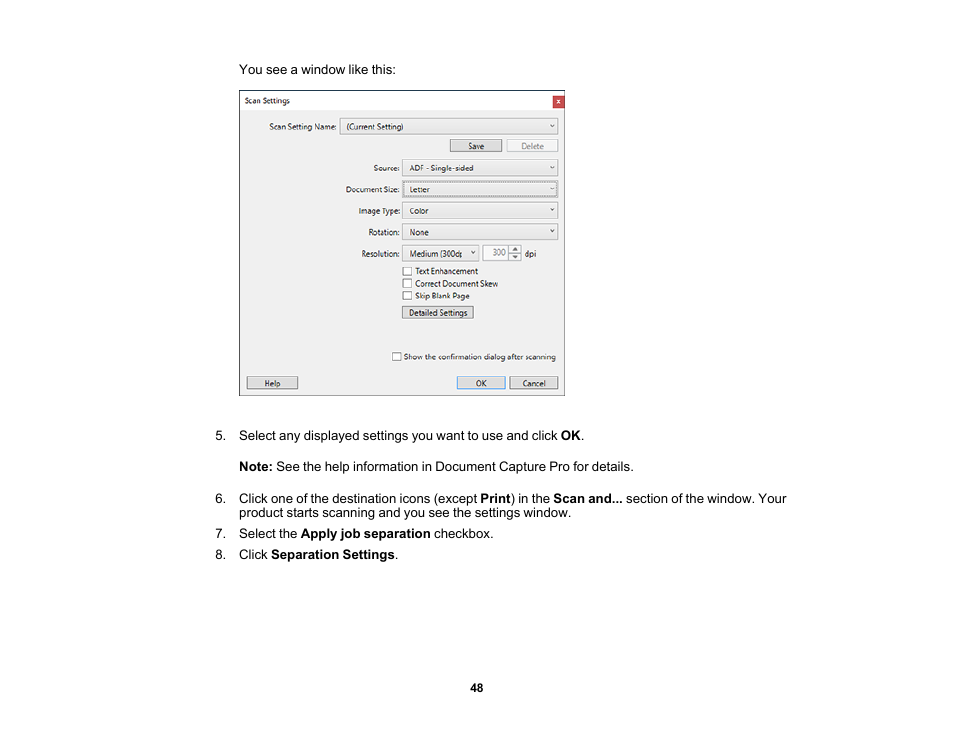 Epson WorkForce DS-6500 Document Scanner User Manual | Page 48 / 95