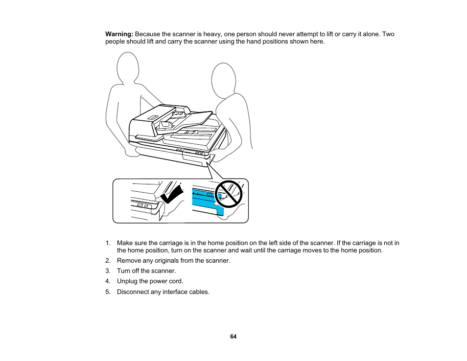 Epson WorkForce DS-6500 Document Scanner User Manual | Page 64 / 95