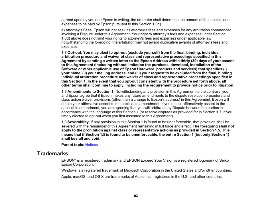 Trademarks | Epson WorkForce DS-6500 Document Scanner User Manual | Page 93 / 95