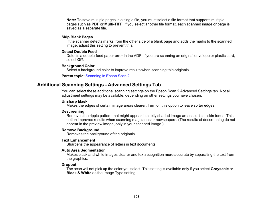 Epson DS-32000 Large-Format Document Scanner User Manual | Page 108 / 172