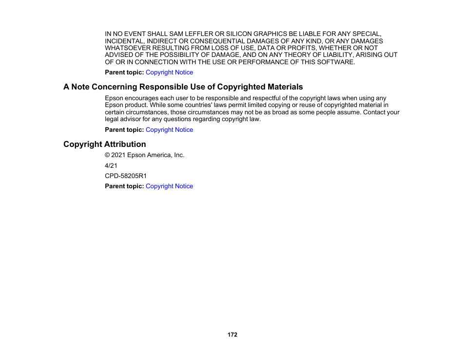 Copyright attribution | Epson DS-32000 Large-Format Document Scanner User Manual | Page 172 / 172