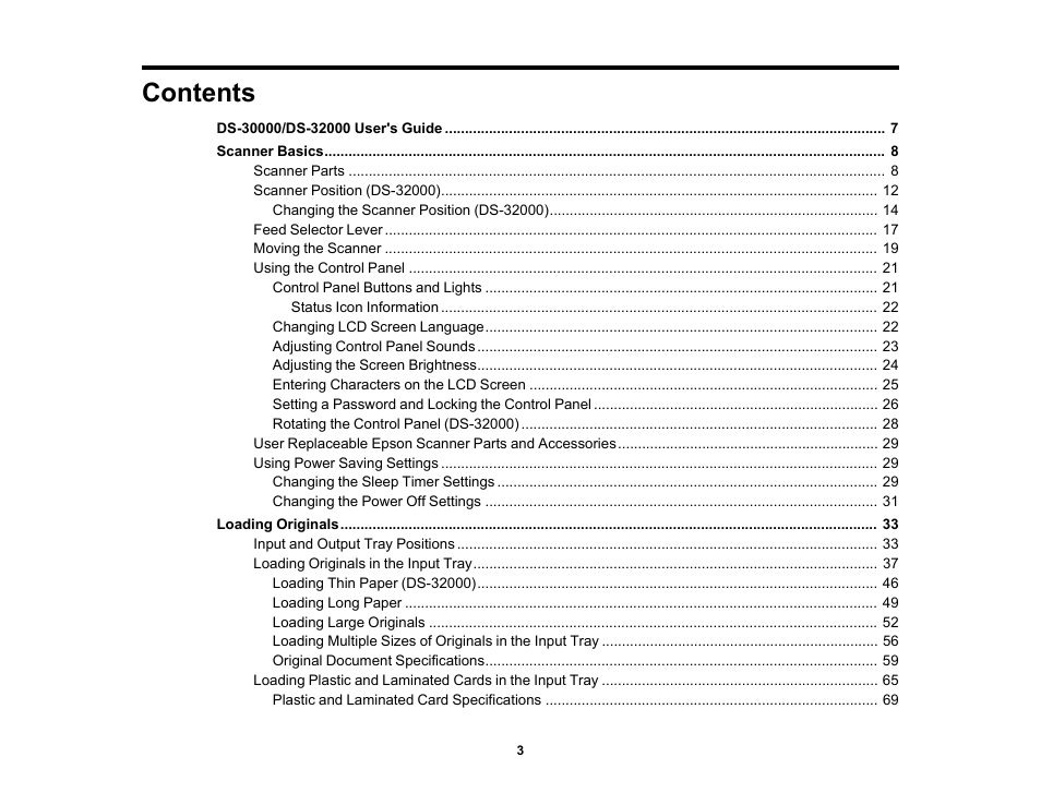 Epson DS-32000 Large-Format Document Scanner User Manual | Page 3 / 172