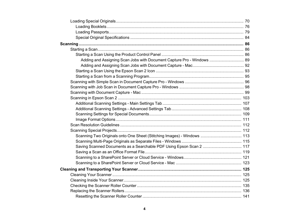 Epson DS-32000 Large-Format Document Scanner User Manual | Page 4 / 172
