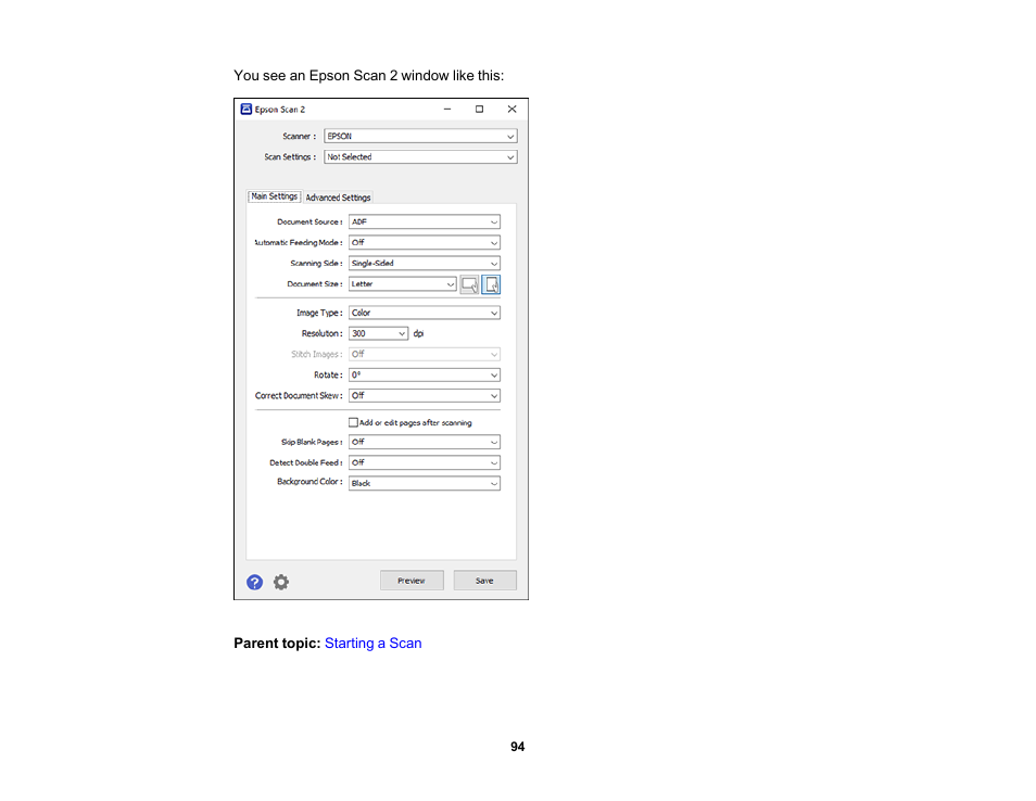 Epson DS-32000 Large-Format Document Scanner User Manual | Page 94 / 172