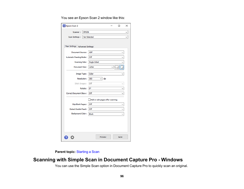 Epson DS-32000 Large-Format Document Scanner User Manual | Page 96 / 172