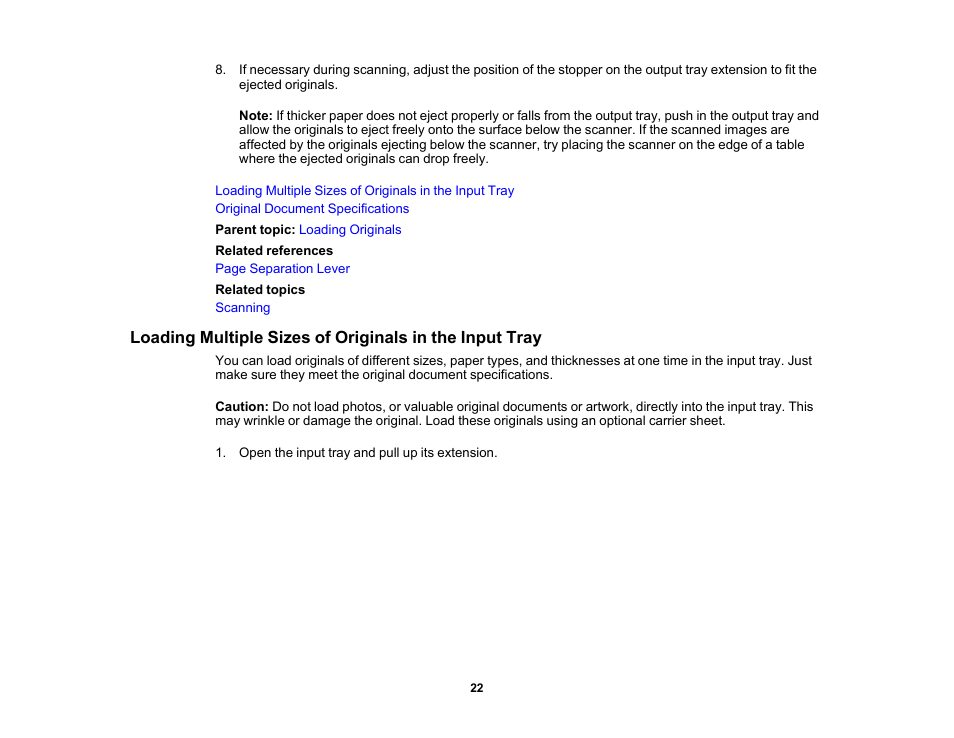 Epson WorkForce DS-410 Document Scanner User Manual | Page 22 / 128