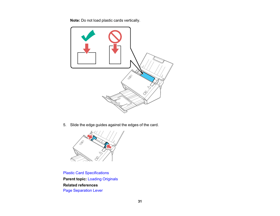 Epson WorkForce DS-410 Document Scanner User Manual | Page 31 / 128