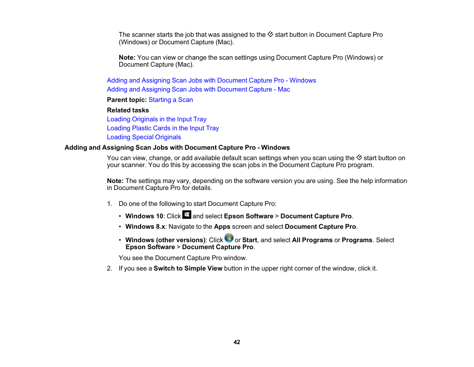 Epson WorkForce DS-410 Document Scanner User Manual | Page 42 / 128