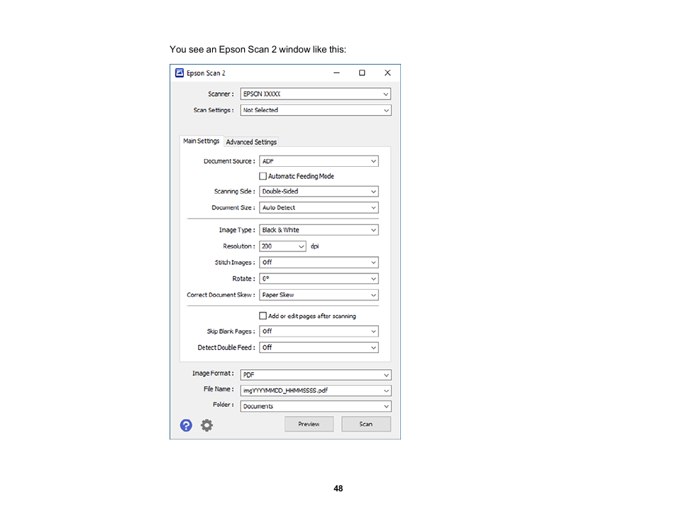 Epson WorkForce DS-410 Document Scanner User Manual | Page 48 / 128