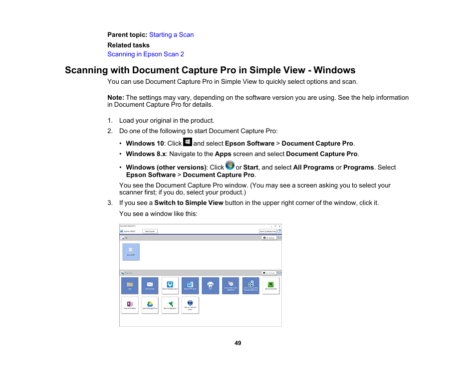 Epson WorkForce DS-410 Document Scanner User Manual | Page 49 / 128