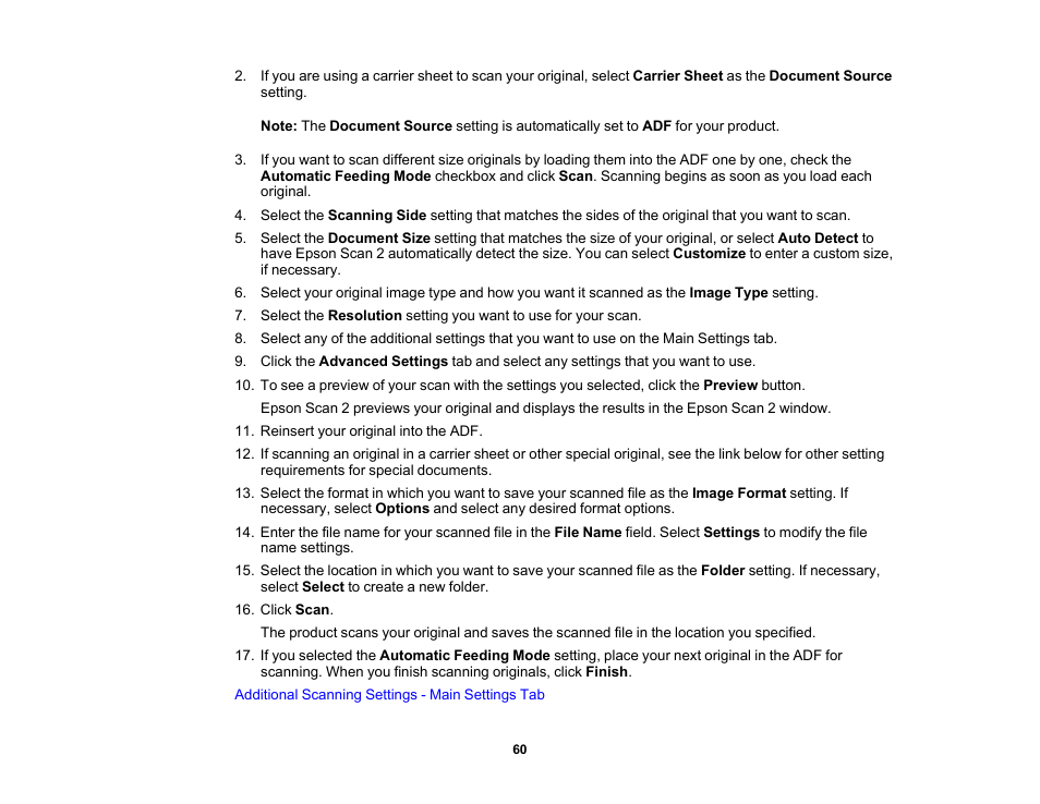 Epson WorkForce DS-410 Document Scanner User Manual | Page 60 / 128