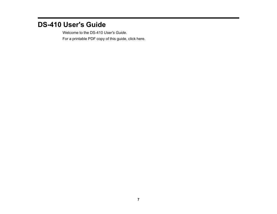 Ds-410 user's guide | Epson WorkForce DS-410 Document Scanner User Manual | Page 7 / 128