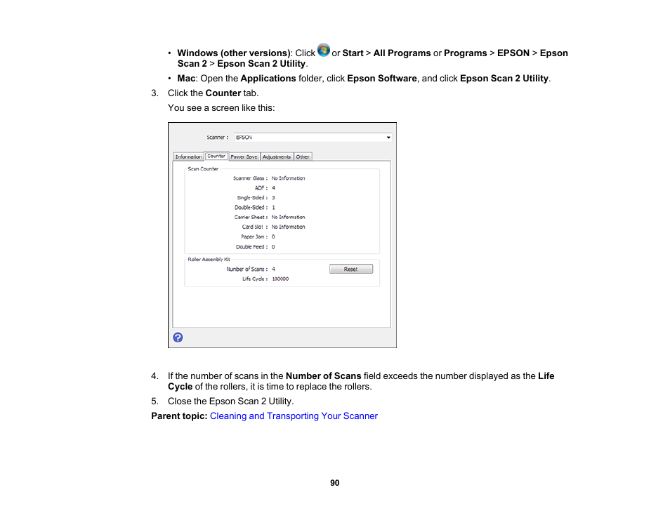 Epson WorkForce DS-410 Document Scanner User Manual | Page 90 / 128