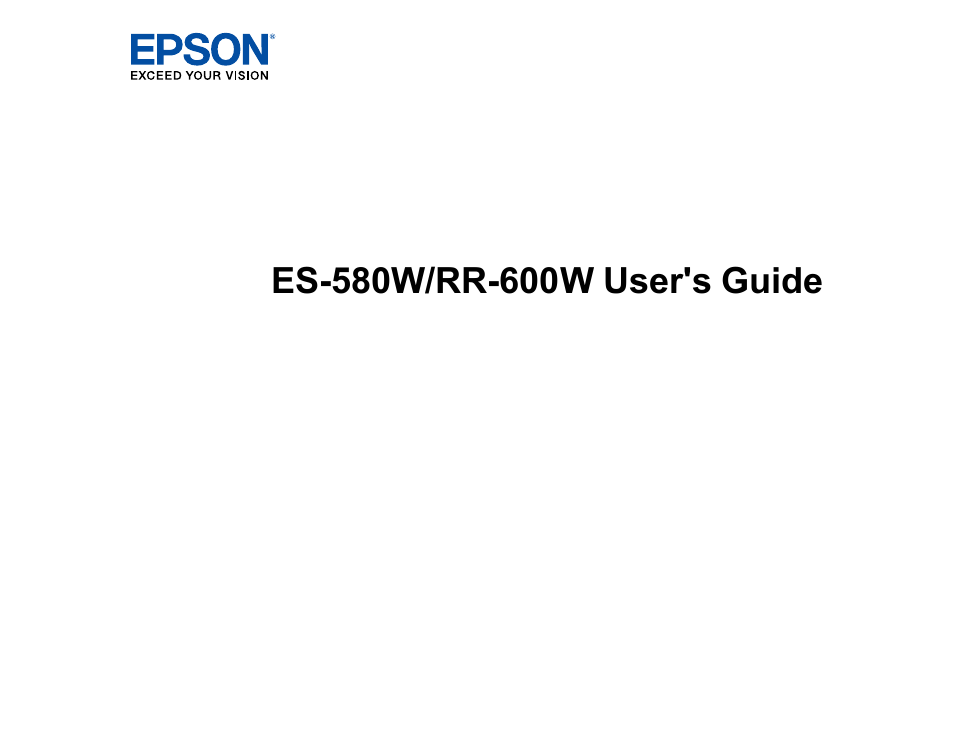 Epson ES-580W Wireless Duplex Document Scanner User Manual | 183 pages