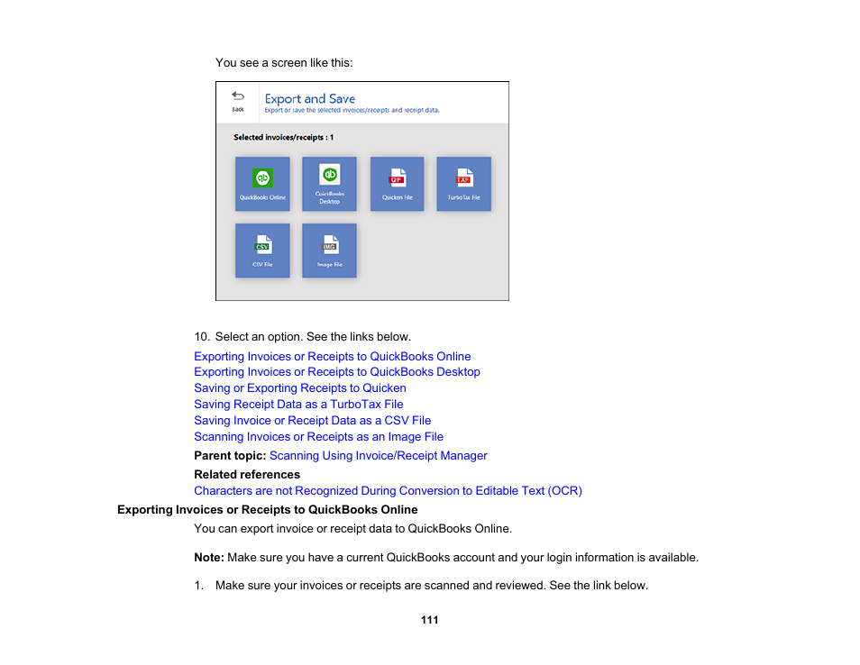 Epson ES-580W Wireless Duplex Document Scanner User Manual | Page 111 / 183