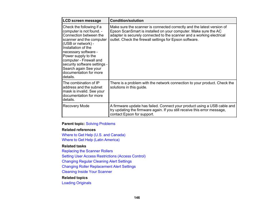 Epson ES-580W Wireless Duplex Document Scanner User Manual | Page 146 / 183