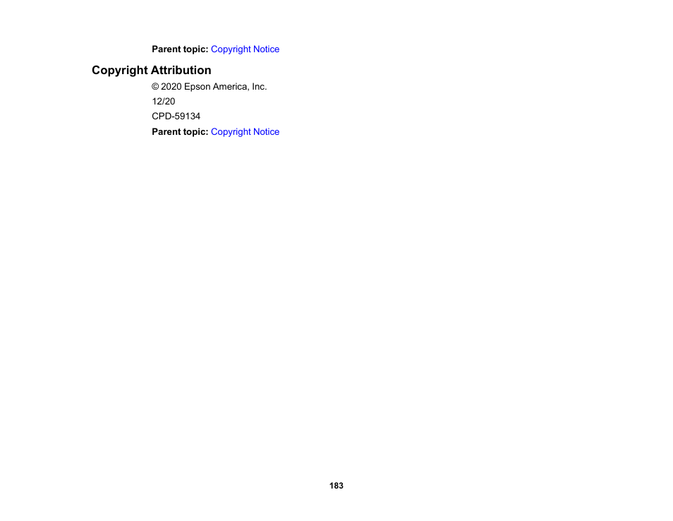 Copyright attribution | Epson ES-580W Wireless Duplex Document Scanner User Manual | Page 183 / 183