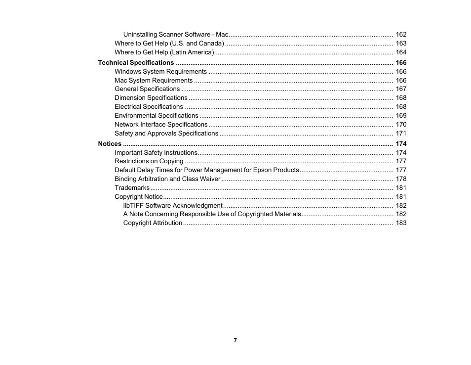 Epson ES-580W Wireless Duplex Document Scanner User Manual | Page 7 / 183